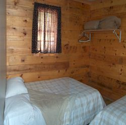 Waterfront cabin bedroom